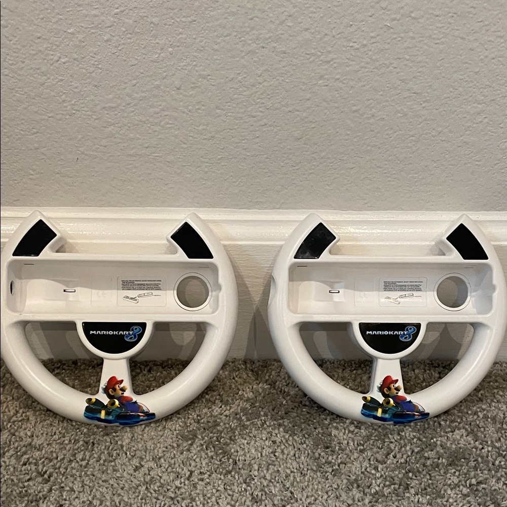 White Mario Kart Racing Wheels